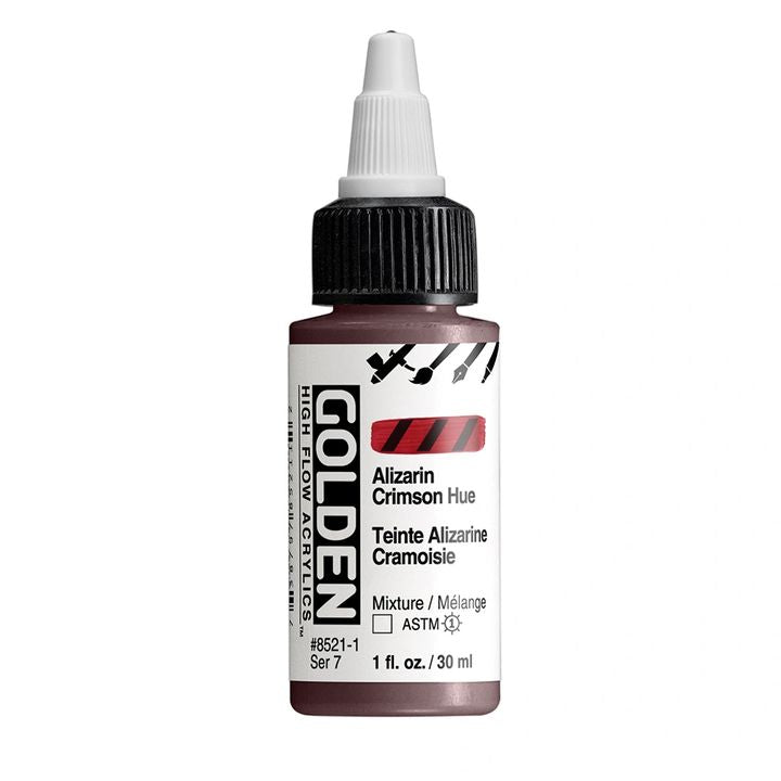 Акрилна боя GOLDEN High Flow 30 ml – 8521 Alizarínová Karmazínová Hue