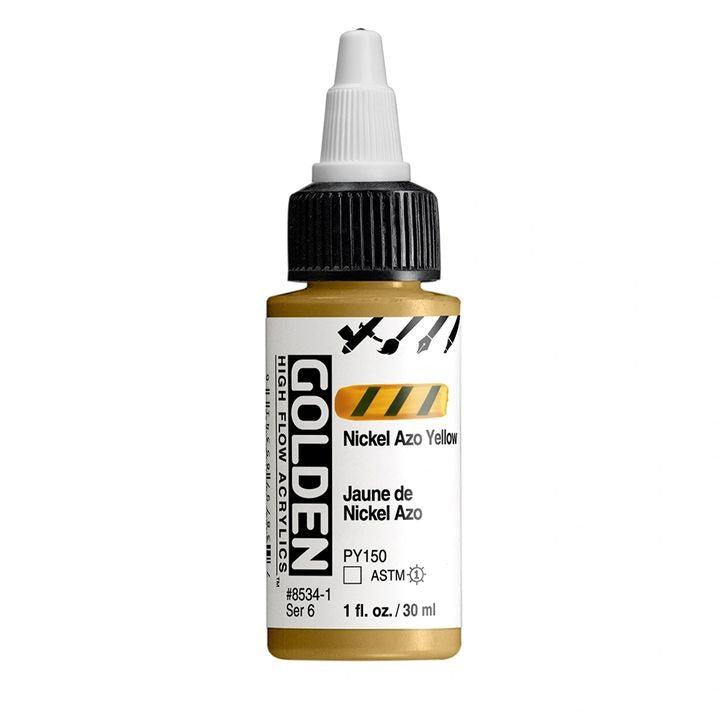 Акрилна боя GOLDEN High Flow 30 ml – 8534 Никелово азотно жълто