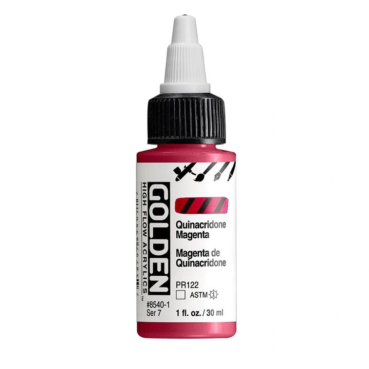 Акрилна боя GOLDEN High Flow 30 ml – 8540 Хинакридон магента