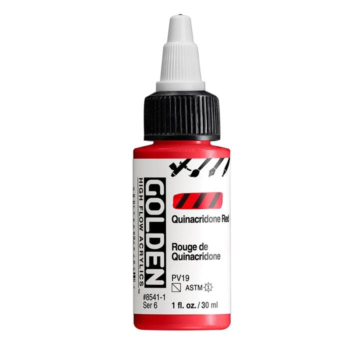 Акрилна боя GOLDEN High Flow 30 ml – 8541 Хинакридон червено