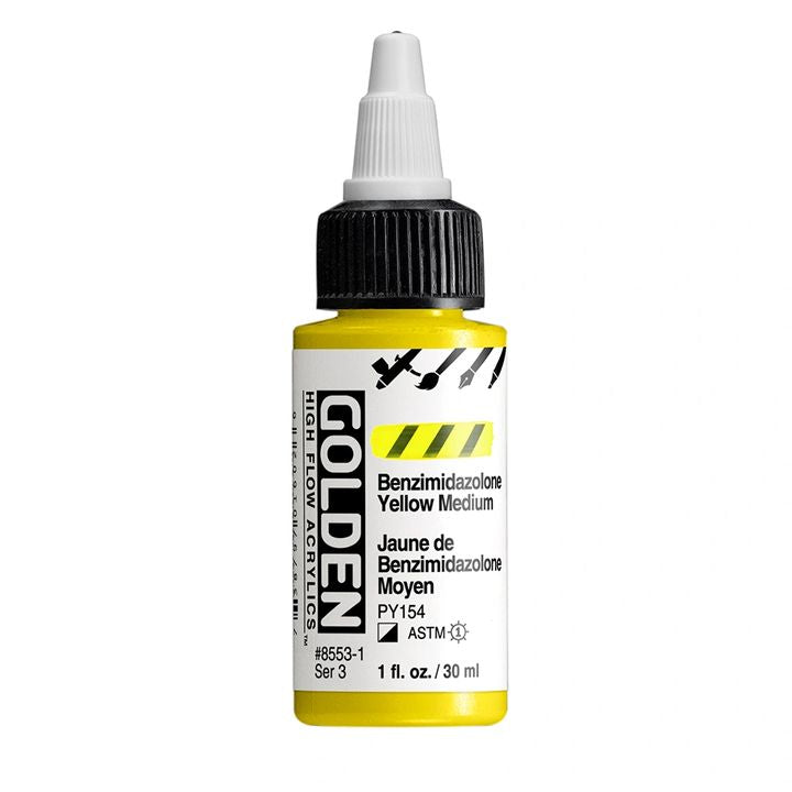 Акрилна боя GOLDEN High Flow 30 ml – 8553 Бензимидазолон жълт среден