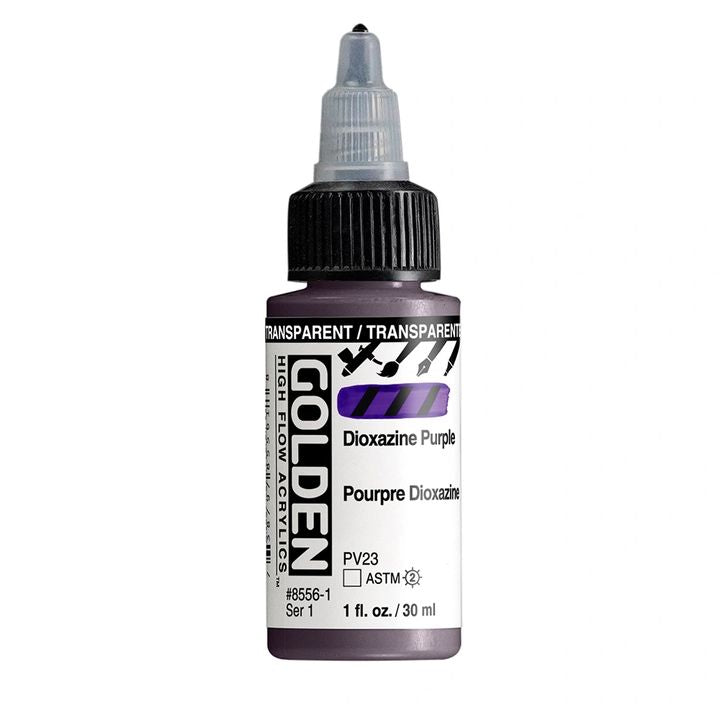 Акрилна боя GOLDEN High Flow 30 ml – 8556 Прозрачен диоксазин лилав
