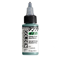 Акрилна боя GOLDEN High Flow 30 ml – 8560 Прозрачен фаток. Зелено (син нюанс)