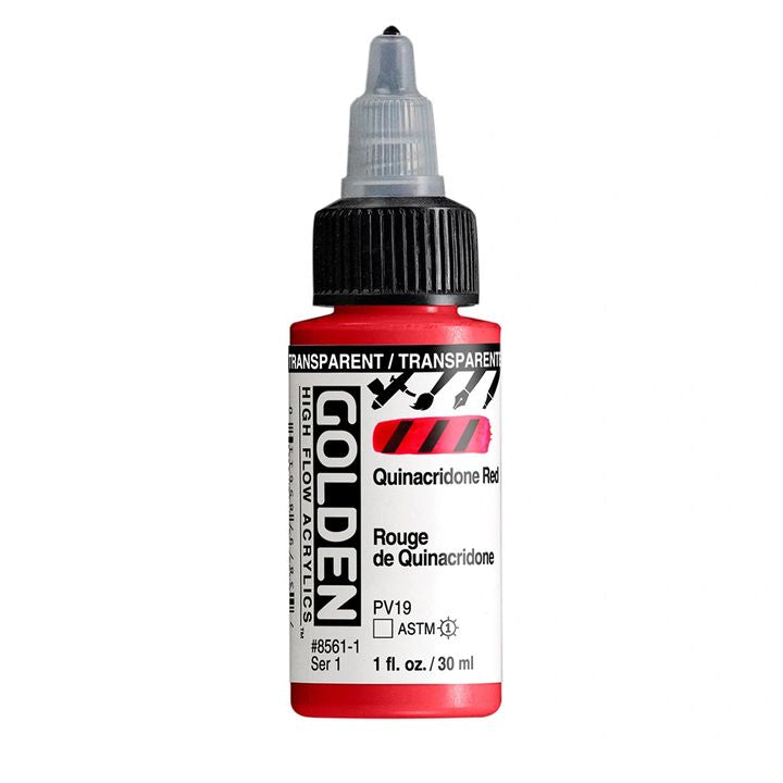 Акрилна боя GOLDEN High Flow 30 ml – 8561 Прозрачно червено хинакридон