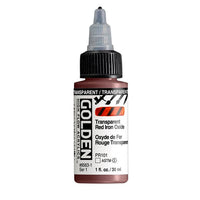 Акрилна боя GOLDEN High Flow 30 ml – 8563 Прозрачен червен железен оксид