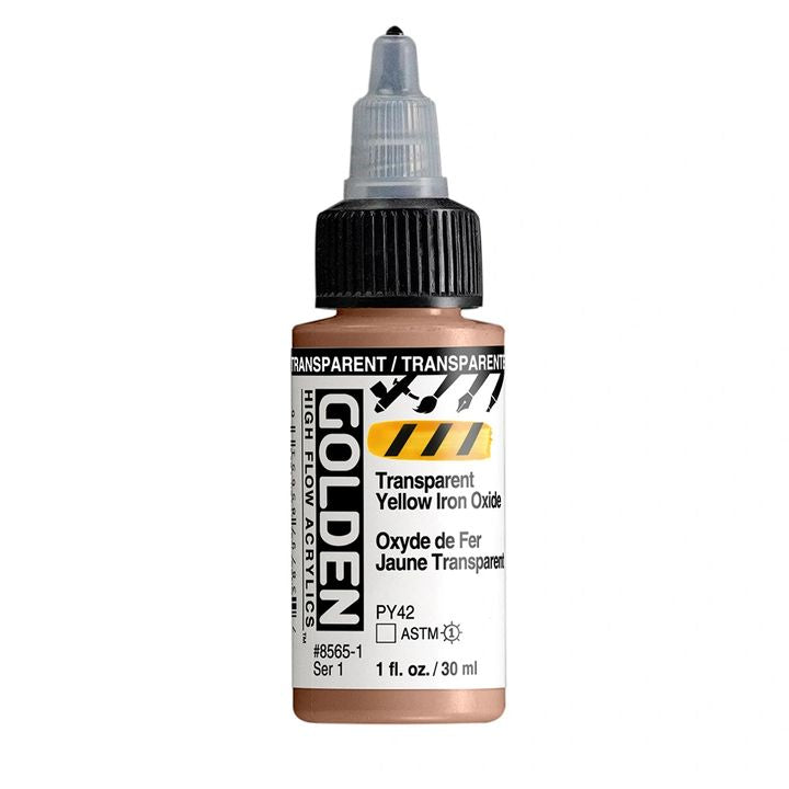 Акрилна боя GOLDEN High Flow 30 ml – 8565 Прозрачен жълт железен оксид