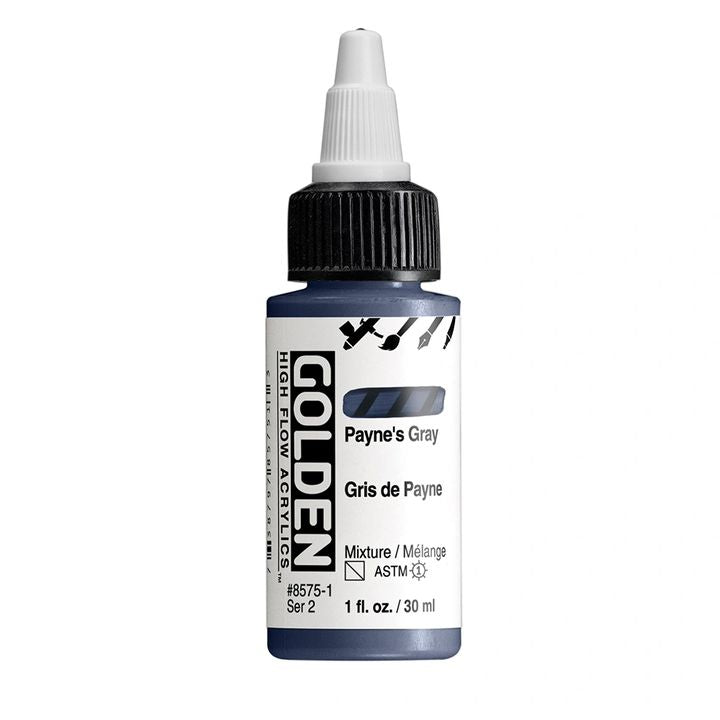 Акрилна боя GOLDEN High Flow 30 ml – 8575 Payne's Grey