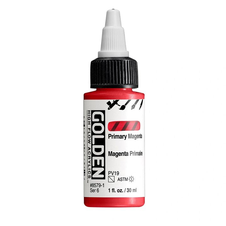 Акрилна боя GOLDEN High Flow 30 ml – 8579 Първична магента