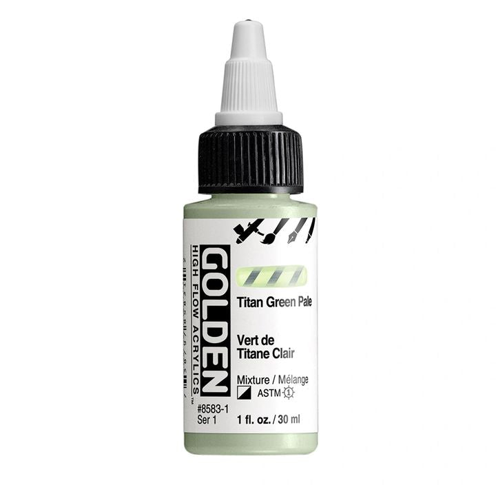 Акрилна боя GOLDEN High Flow 30 ml – 8583 Титанова зелена светлина