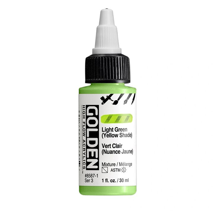 Акрилна боя GOLDEN High Flow 30 ml – 8587 Светлозелено (жълт нюанс)