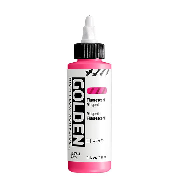GOLDEN High Flow флуоресцентна акрилна боя 118 ml – 8505 Магента