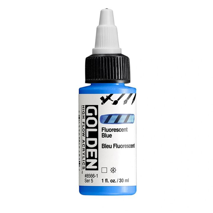 GOLDEN Висококачествена флуоресцентна акрилна боя 30 ml – 8566 Синьо