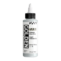 GOLDEN Висококачествена преливаща се акрилна боя 118 ml – 8573 Silver Fine