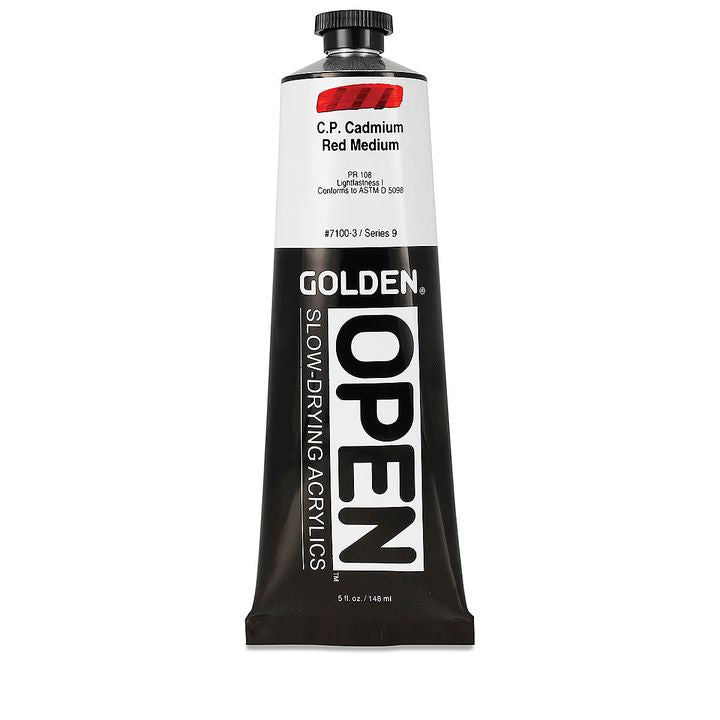 GOLDEN OPEN Бавносъхнеща акрилна боя 148 ml – 7100 Кадмиево червено средно