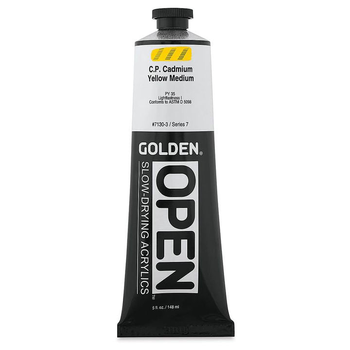 GOLDEN OPEN Бавносъхнеща акрилна боя 148 ml – 7130 Кадмиево жълто средно