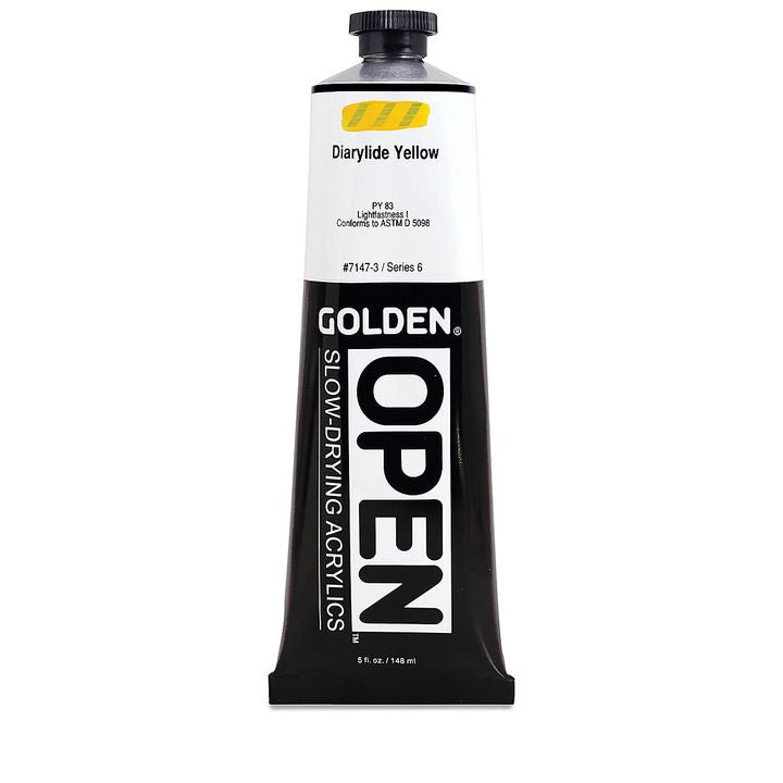 GOLDEN OPEN Бавносъхнеща акрилна боя 148 ml – 7147 Диарилид жълто
