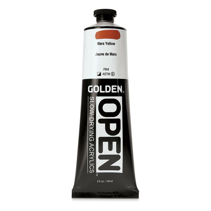 GOLDEN OPEN Бавносъхнеща акрилна боя 148 ml – 7202 Марс жълто