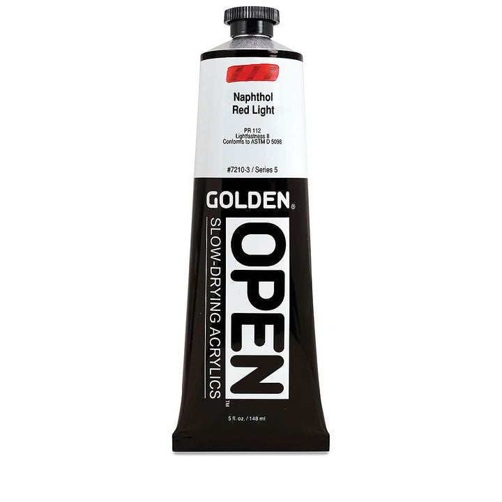 GOLDEN OPEN Бавносъхнеща акрилна боя 148 ml – 7210 Нафтол червена светлина