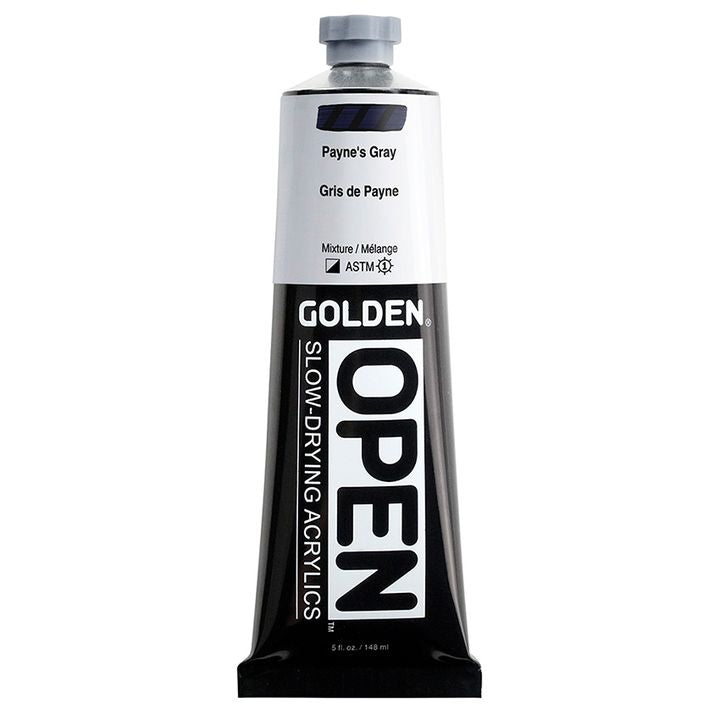 GOLDEN OPEN Бавносъхнеща акрилна боя 148 ml – 7240 Payne's Grey