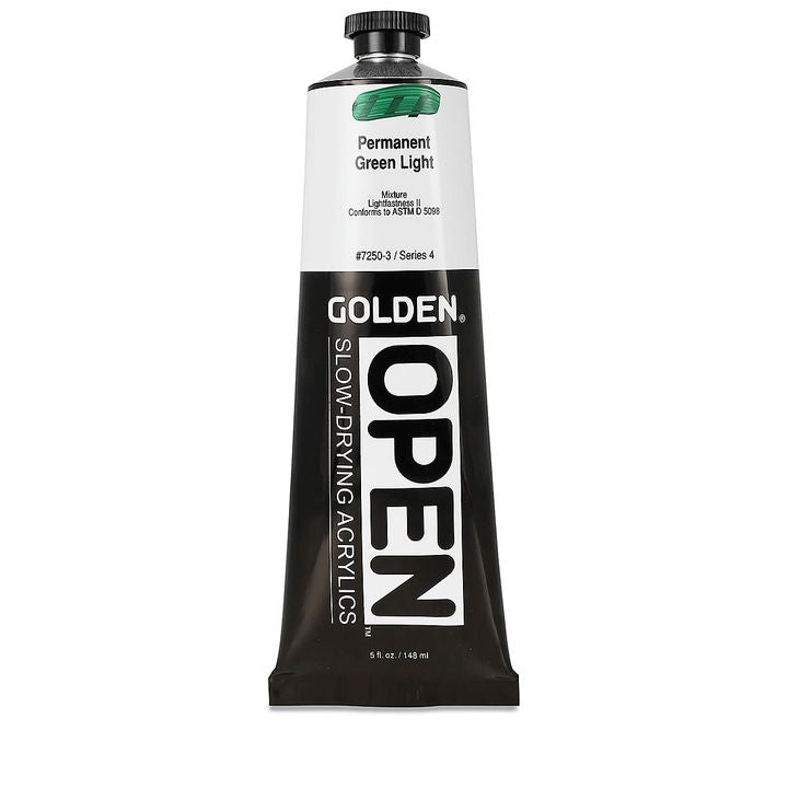 GOLDEN OPEN Бавносъхнеща акрилна боя 148 ml – 7250 Постоянна зелена светлина