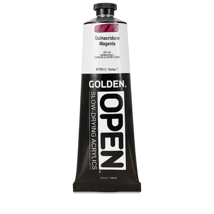 GOLDEN OPEN Бавносъхнеща акрилна боя 148 ml – 7305 Хинакридон магента