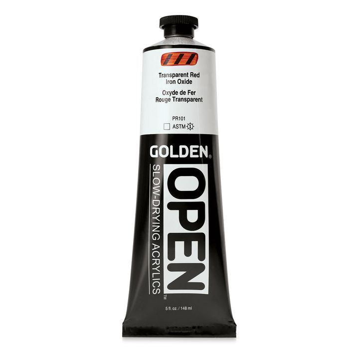 GOLDEN OPEN Бавносъхнеща акрилна боя 148 ml – 7385 Прозрачен червен железен оксид