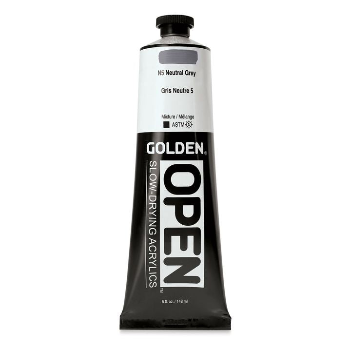 GOLDEN OPEN Бавносъхнеща акрилна боя 148 ml – 7445 N5 Неутрално сиво