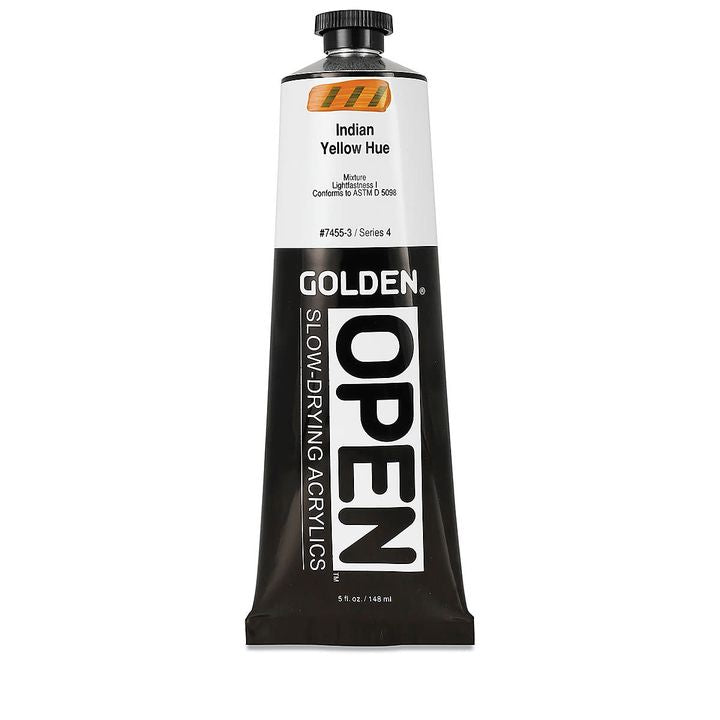 GOLDEN OPEN Бавносъхнеща акрилна боя 148 ml – 7455 Индийски жълт оттенък