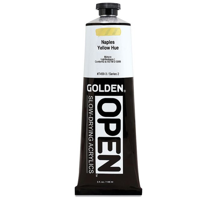 GOLDEN OPEN Бавносъхнеща акрилна боя 148 ml – 7459 Неаполитански жълт оттенък
