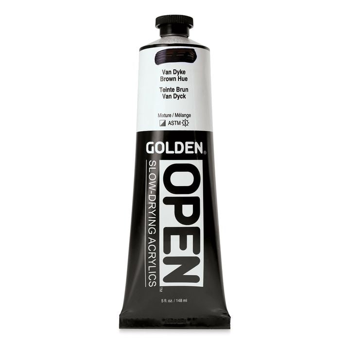 GOLDEN OPEN Бавносъхнеща акрилна боя 148 ml – 7462 Van Dyke Браун Hue
