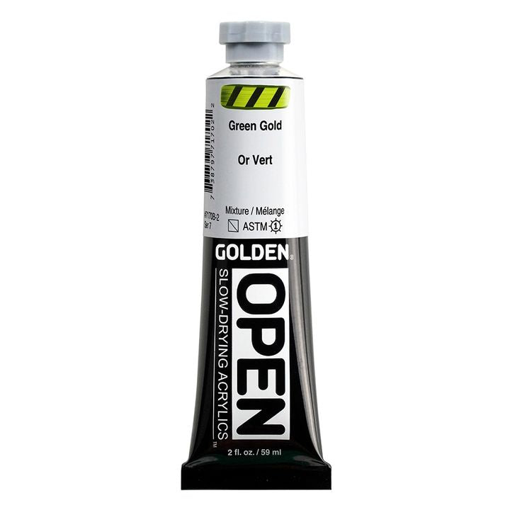 Бавносъхнеща акрилна боя GOLDEN OPEN 59 ml – 7170 Green Golden