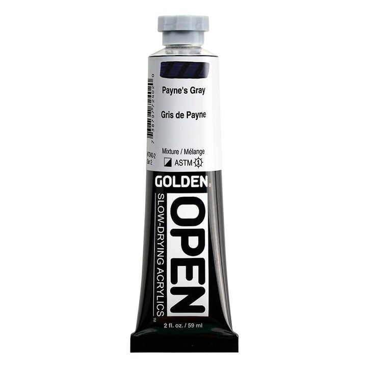 Бавносъхнеща акрилна боя GOLDEN OPEN 59 ml – 7240 Payne's Grey