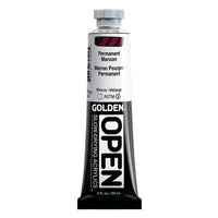 Бавносъхнеща акрилна боя GOLDEN OPEN 59 ml – 7252 Постоянно бургундско