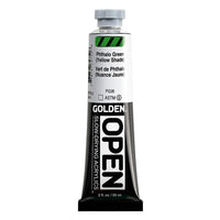 Бавносъхнеща акрилна боя GOLDEN OPEN 59 ml – 7275 Фталоцианиново зелено (жълт нюанс)