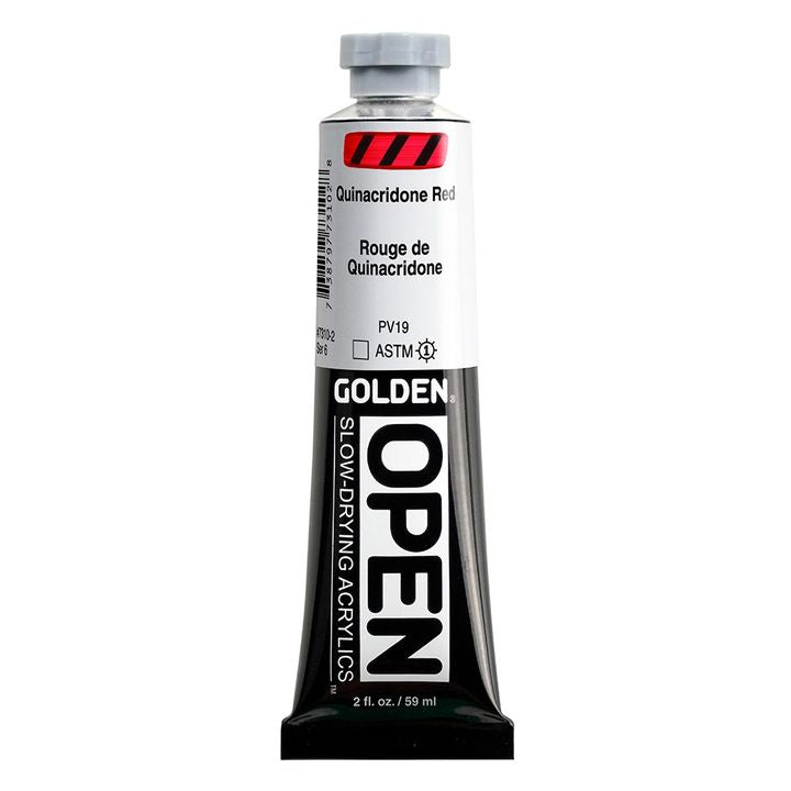 Бавносъхнеща акрилна боя GOLDEN OPEN 59 ml – 7310 Хинакридон червено