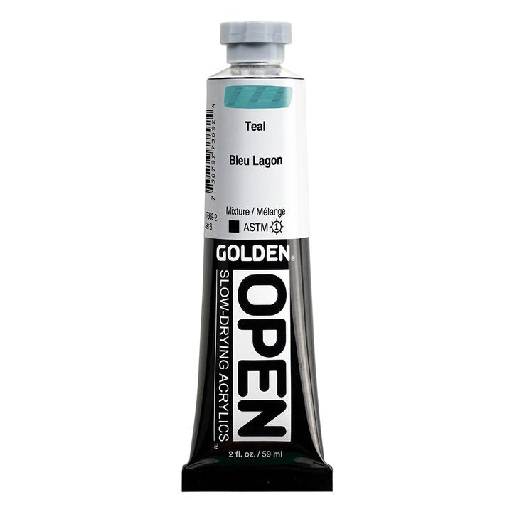 Бавносъхнеща акрилна боя GOLDEN OPEN 59 ml – 7369 Teal