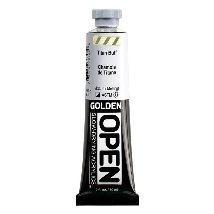 Бавносъхнеща акрилна боя GOLDEN OPEN 59 ml – 7370 Титанов крем