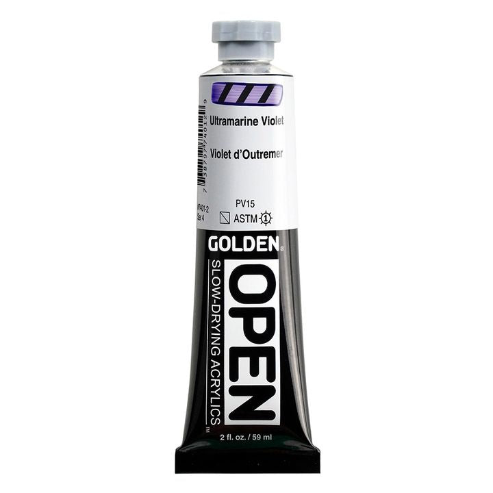 Бавносъхнеща акрилна боя GOLDEN OPEN 59 ml – 7401 Ултрамарин лилаво