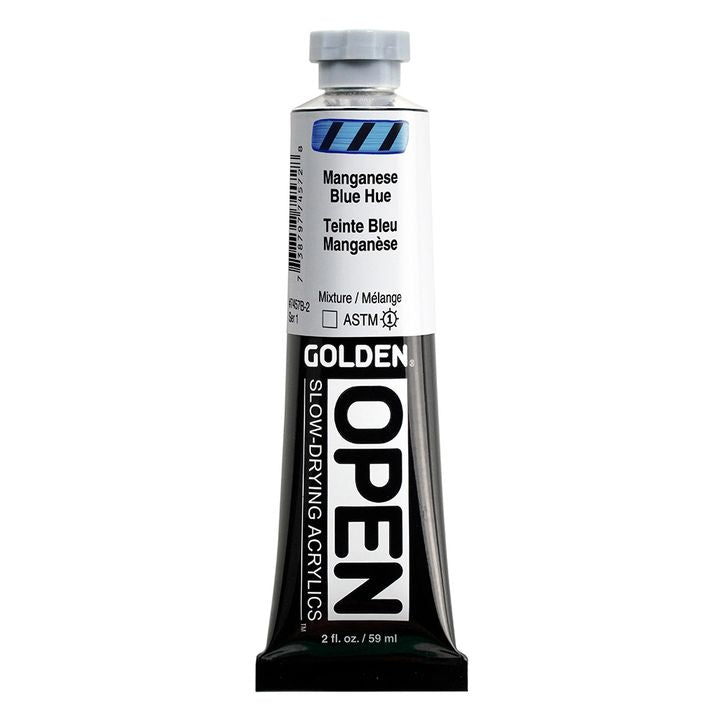 Бавносъхнеща акрилна боя GOLDEN OPEN 59 ml – 7457 Манганово син оттенък