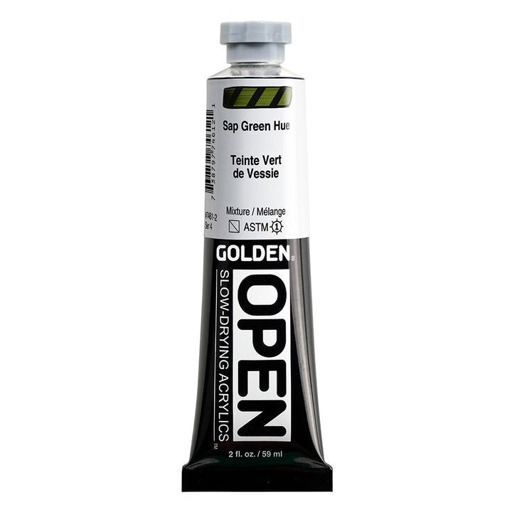 Бавносъхнеща акрилна боя GOLDEN OPEN 59 ml – 7461 Sapová Зелен оттенък