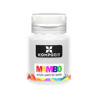 MAMBO Акрилна боя за текстил и кожа 20 ml – 01 Бяло