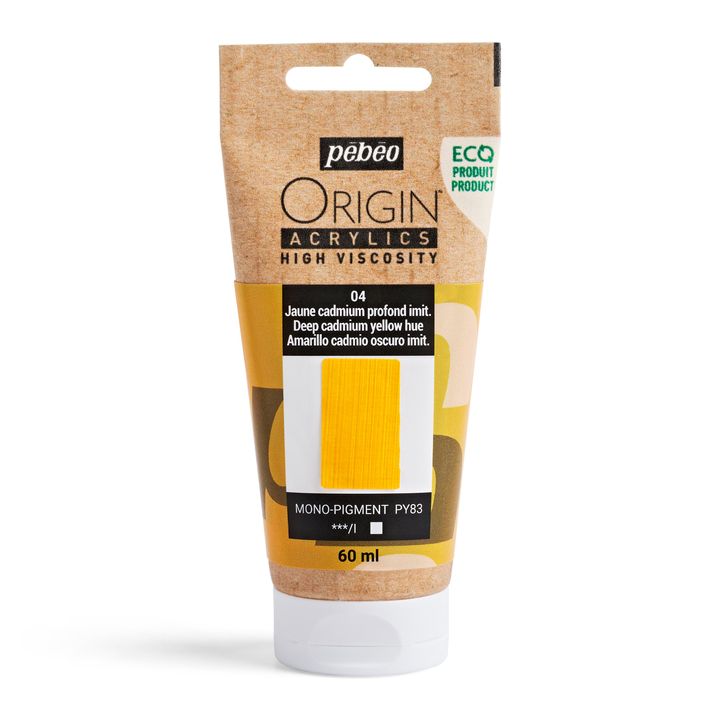 Акрилна боя Pebeo ORIGIN 60 ml – наситен кадмиевожълт оттенък