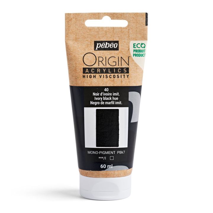 Акрилна боя Pebeo ORIGIN 60 ml – слонова кост черен оттенък