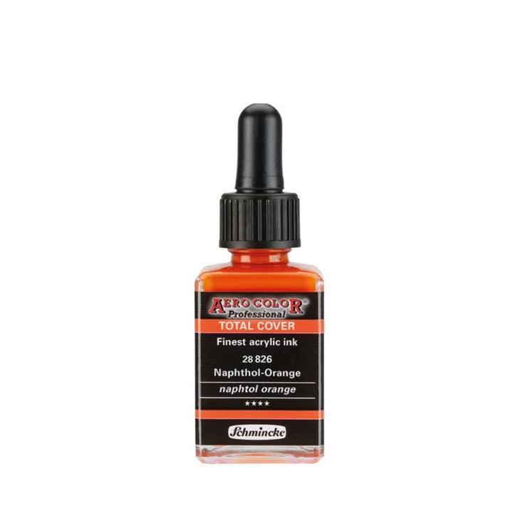 Акрилно мастило Schmincke AERO COLOR Professional Total Cover 28 ml – 826 naphtol oranžová