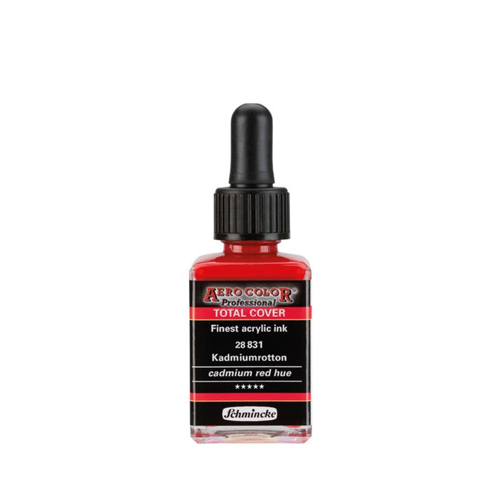 Акрилно мастило Schmincke AERO COLOR Professional Total Cover 28 ml – 831 cadmium červená hue