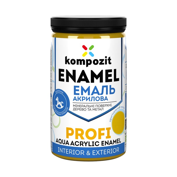 Акрилен емайл KOMPOZIT PROFI Gloss 0,3 л – Жълт