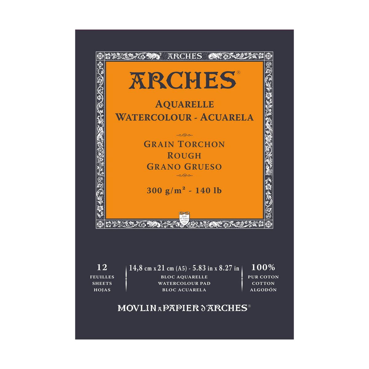 Акварелен блок ARCHES Aquarelle Rough естествено бял 300 g/m² – 12 листа