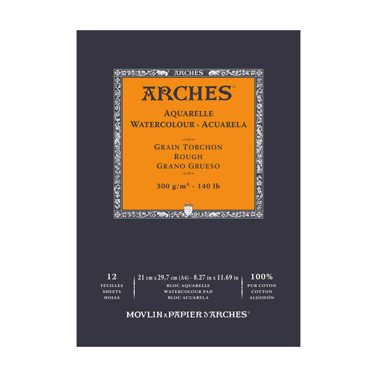 Акварелен блок ARCHES Aquarelle Rough естествено бял 300 g/m² – 12 листа