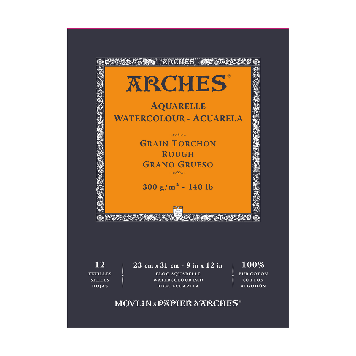 Акварелен блок ARCHES Aquarelle Rough естествено бял 300 g/m² – 12 листа