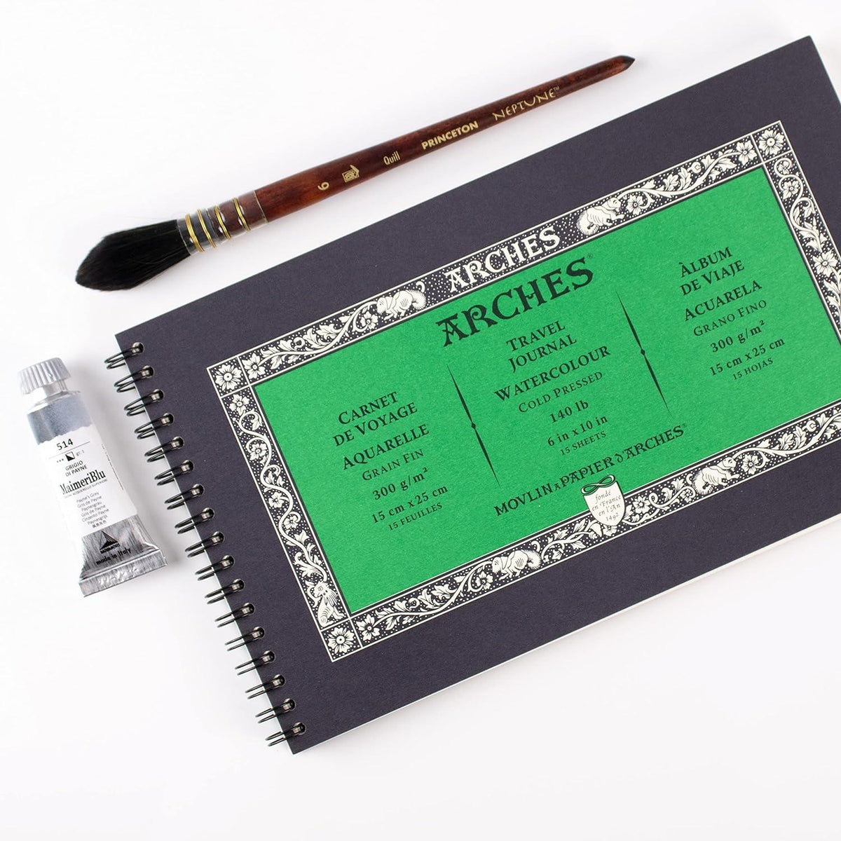 Акварелен блок ARCHES Cold Pressed 300 g/m² 15 x 25 cm – 15 листа, спирала